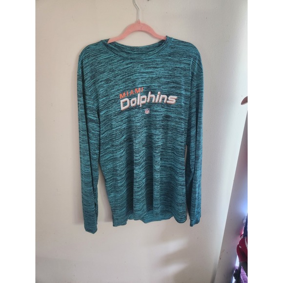 Nike Other - Nike Miami Dolphins Sideline‎ Velocity Dri-FIT Long Sleeve Shirt Men's XL Aqua